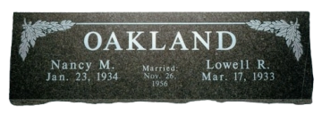 Marker by Bowman Monument Co.